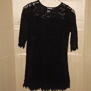 Chasing Fireflies Girls Black Lace Dress